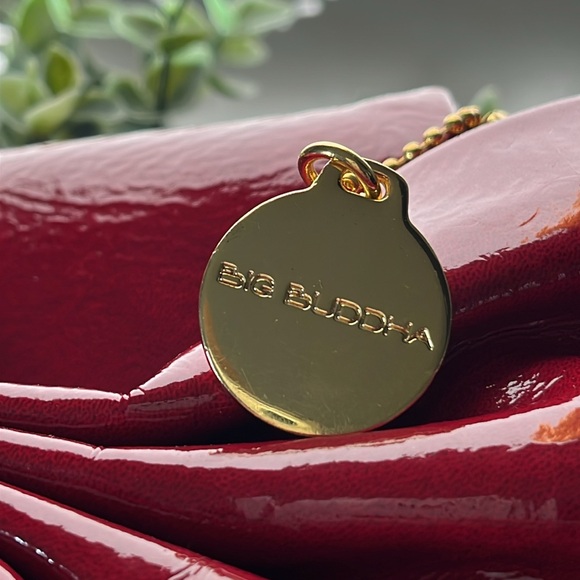 Big Buddha red bow, patent vegan leather clutch - Picture 2 of 5